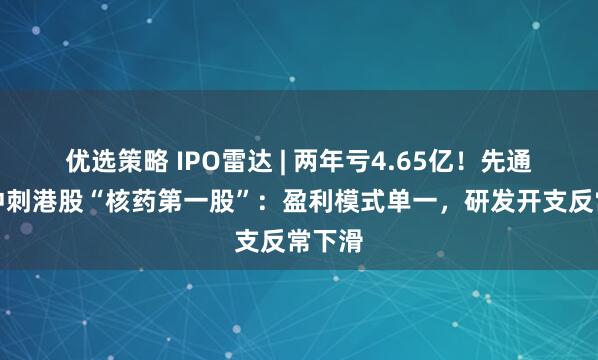 优选策略 IPO雷达 | 两年亏4.65亿！先通医药冲刺港股“核药第一股”：盈利模式单一，研发开支反常下滑