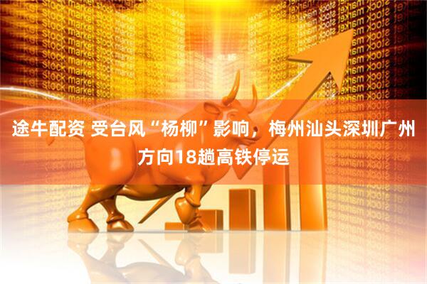 途牛配资 受台风“杨柳”影响，梅州汕头深圳广州方向18趟高铁停运